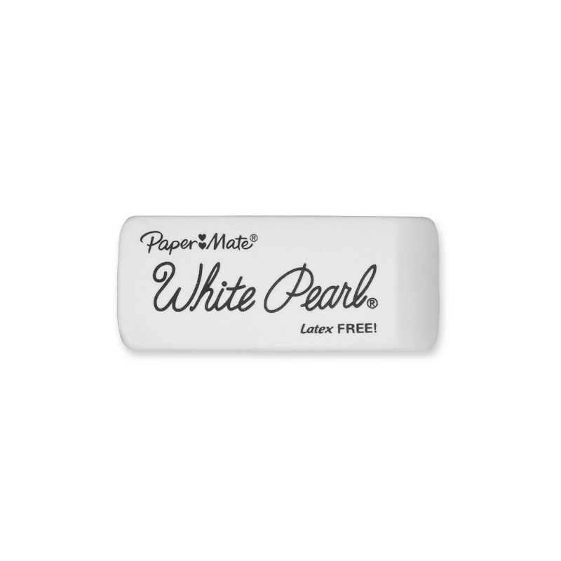 Paper Mate 3pk Pencil Erasers White Pearl, 2 of 4