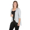 24seven Comfort Apparel Women's Plus Elbow Length Open Cardigan - 2 of 4