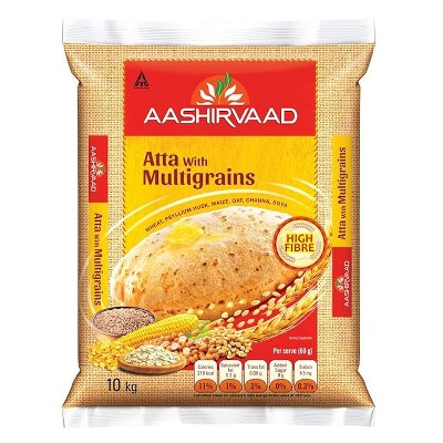 Aashirvaad Atta Whole Wheat With Multigrains 10lb