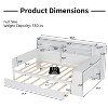 Kumasinova Versatile Twin/Full Size Daybed with Twin Size Trundle,Storage Shelves & Study Desk,Wooden Slatted Platform Bed Frame with 550lbs Max - 3 of 4
