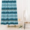 Caroline Okun Baby Teeth Mudcloth Shower Curtain Blue - Deny Designs: Geometric Microfiber, Ring Top Hanging - 2 of 2