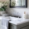 Cobbe 8-Inch Widespread Bathroom Faucet 3-Hole Waterfall Bathroom Sink Faucet for Vanity Double Handle Matte Black - 2 of 4