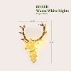 LuxenHome Outdoor Lighted Deer Head Decoration, Holiday Buck Display with Timer White, Brown - 4 of 4