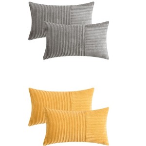 REGALWOVEN 4 Pcs Modern Strip Decorative Throw Pillow Covers for Couch Bed Living Room - 1 of 4