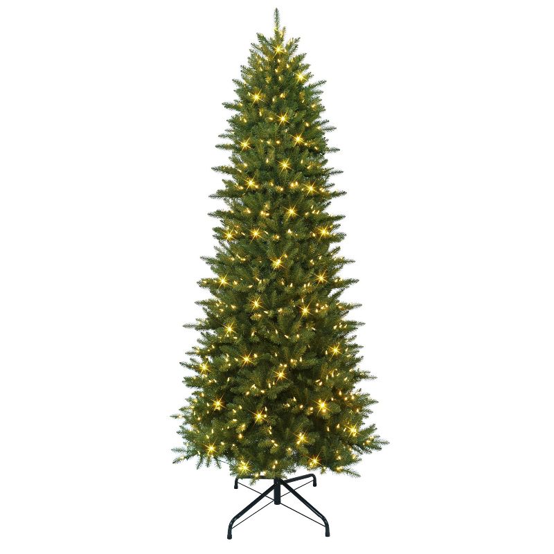 Puleo 10&#39; Pre-Lit LED Full Fraser Fir Artificial Christmas Tree Color Select Lights, 1 of 10