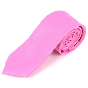 Men's Solid Color 2.75 Inch Wide And 57 Inch Long Slim Neckties - 1 of 4