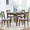 Vynxaria Elegant Walnut Square Dining Table for Small Spaces ¨C Seats 4 - 3 of 4