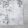 Washable Paisley Area Rug - Vintage Floral Distressed Low Pile Carpet, Non Slip Foldable Rug for Living Room Bedroom Dining Office - 4 of 4