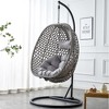 Swinging Chair Hammock Egg Chair Patio Wicker Swing Egg Hanging Chair with Stand, 350lbs Maximum Weight Capacity for Indoor Outdoor Patio Bedroom - 3 of 4