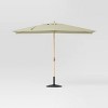 6'x10' Rectangular Outdoor Patio Market Umbrella with Faux Wood Pole - Threshold™ - 3 of 4