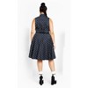 Women's Plus Size Nellie Dress - navy spot | CITY CHIC - 3 of 4