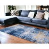 HomeRoots 8' X 11' Blue and Gold Abstract Printed Washable Non Skid Area Rug - 2 of 4