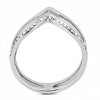 Slickblue Women’s Silver Two Layered Ring, Clear Cubic Zirconia, Minimal Style, Stainless Steel, Sizes 5 to 10 - 3 of 4