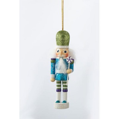 Kurt S. Adler 5.5" Candy Fantasy Green Glittered Christmas Nutcracker Ornament