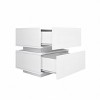 Vynxaria Modern 2-Drawer Bedside Table Nightstand - White High Gloss, RGB LED Light (APP/Remote/Bluetooth), Ample Storage - 3 of 4