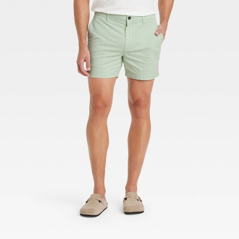 Flat front chino shorts store