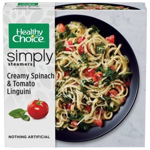 Healthy Choice Simply Steamers Frozen Creamy Spinach and Tomato Linguini - 9oz - 1 of 4