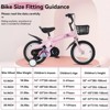 YONWAY 16 inch Sporty Kids Bike with Training Wheels and Stand Adjustable Saddle for Aged 4-8 Years Tall Height 41-53 inches - 3 of 4