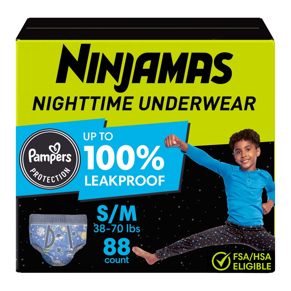 Photos - Nappies Pampers Ninjamas Nighttime Bedwetting Underwear Boy - Size 7 - 88ct 