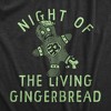 Mens Night Of The Living Gingerbread T Shirt Funny Scary Dead Xmas Cookie Tee For Guys - Crazy Dog Men's T Shirt - 2 of 4