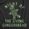 Mens Night Of The Living Gingerbread T Shirt Funny Scary Dead Xmas Cookie Tee For Guys - Crazy Dog Men's T Shirt - image 2 of 4