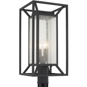 Minka Lavery Modern Outdoor Post Light Fixture Sand Coal 22 3/4" Clear Seeded Glass for Exterior Barn Deck House Porch Yard Patio - 1 of 4