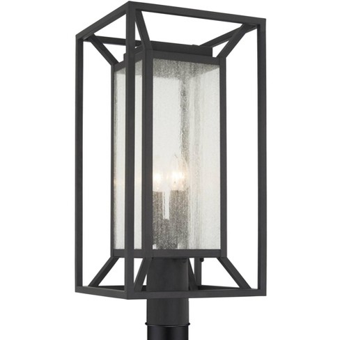 Minka Lavery Modern Outdoor Post Light Fixture Sand Coal 22 3/4" Clear Seeded Glass for Exterior Barn Deck House Porch Yard Patio - image 1 of 4