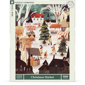 New York Puzzle Company Christmas Market 1000 Piece Puzzle - 1 of 4