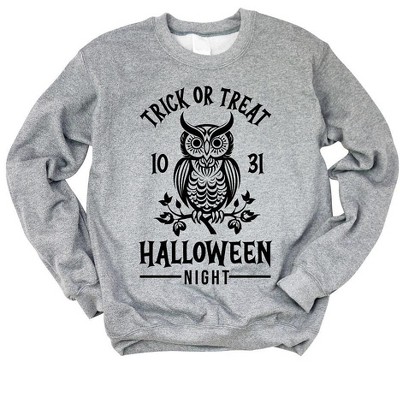 Simply Sage Market Women's Graphic Sweatshirt Trick Or Treat Owl