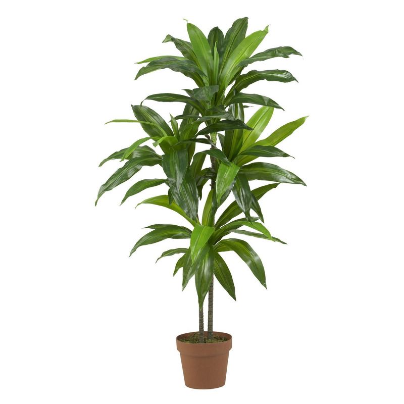 3.5ft Artificial Dracaena Silk Plant in Pot - Nearly Natural, 1 of 10