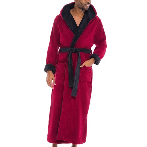 Adr Men's Classic Winter Robe, Full Length Hooded Bathrobe, Plush ...