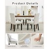 GustoWave Upholstered Dining Chairs Parsons Chair Set of 2, Dining Chair with Wood Legs, Linen Fabric Side Chair - 4 of 4
