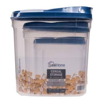 Lexi Home Plastic 3-Pack Cereal Dispenser Set
