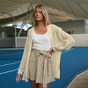 Women's Ivory Knit Open Front Dolman Sleeve Sweater - Cupshe - 4 of 4