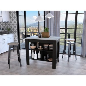 NicBex Mobile Kitchen Island Cart Morden Kitchen Carts with Storage, 3 Shelves and Spacious Top Surface for Kitchen - 1 of 4