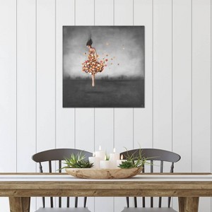 iCanvas Boundlessness in Bloom Black White and Orange by Duy Huynh Canvas Print Wall Art - 1 of 3