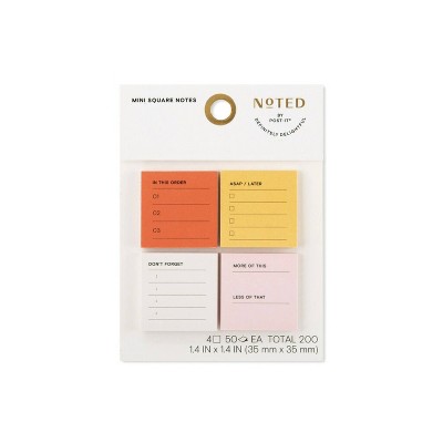 Post-it To Do Mini 4-square Notes 4"x1.4"x1.4"