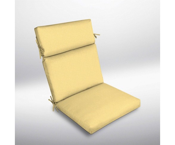 Shirt Texture Cartridge Chair Cushion Yellow - Arden Selections