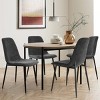 Set of 4 Upholstered Dining Chairs with Metal Legs, Modern Fabric Accent Kitchen Chairs for Dining Room or Small Spaces-Maison Boucle - 2 of 4