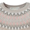 Hope & Henry Girls'  Cotton Fair Isle Fit and Flare Sweater Dress, Infant - 2 of 4