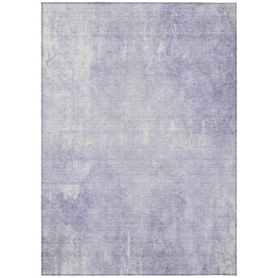 HomeRoots 8' X 10' Lavender And Ivory Abstract Washable Indoor Outdoor Area Rug
