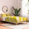 Deny Designs Angela Minca Abstract Lines Yellow Queen/Full Comforter and Sham Set (2-3pc Set) - 2 of 4