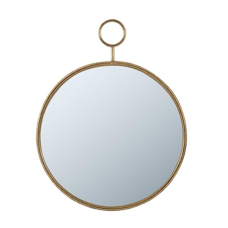 Round Mirror With Ring,Modern Wall Mirror With Black Frame,Contemporary Minimalist Accent Mirror For Living Room,Foyer,Entryway,Bedroom-The Pop Home, 3 of 9