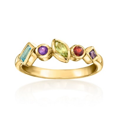 Ross-Simons 0.36 ct. t.w. Multi-Gemstone Ring in 18kt Gold Over Sterling