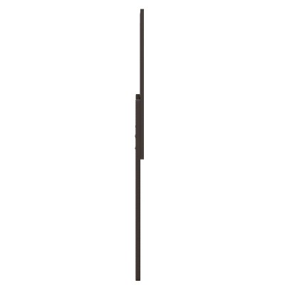 King Dark Brown Solid Wood and Metal Paneled Headboard