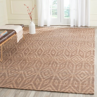 Cape Cod Camel Geometric Handwoven Cotton Area Rug 8' x 10'