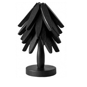 Itopfox Natural Foldable Black Walnut Wooden Trivet Set with Stand for Hot Dishes, Pots, Bowls, Teapots, and Hot Pot Holders - 1 of 4