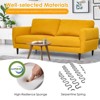 Tangkula 72" Fabric Sofa Couch Living Room Small Apartment Furniture w/ Wood Legs Yellow - image 4 of 4