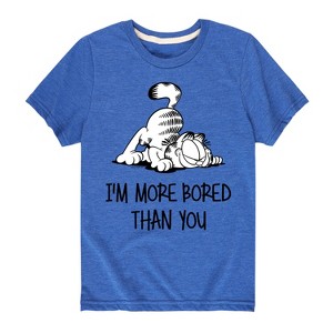 Boys' - Garfield - More Bored Than You Short Sleeve Graphic T-Shirt - 1 of 4