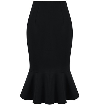 Hobemty Women's Office Fishtail Stretchy High Waist Bodycon Pencil Skirts